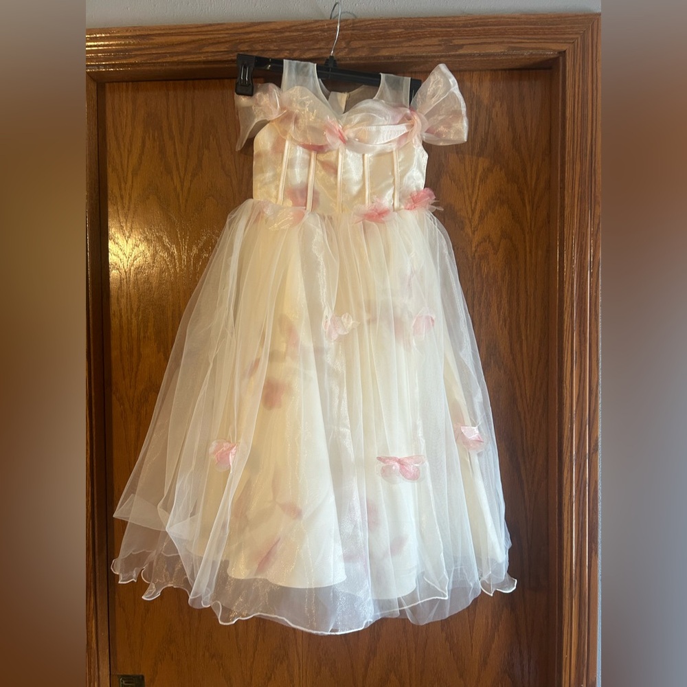 Formal Pink and White Kids Dress